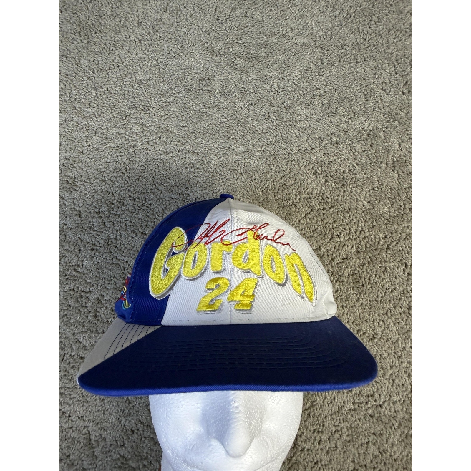Vintage Jeff Gordon 24 Hat Cap Strap Back Mens One Size Blue Nascar Racingi